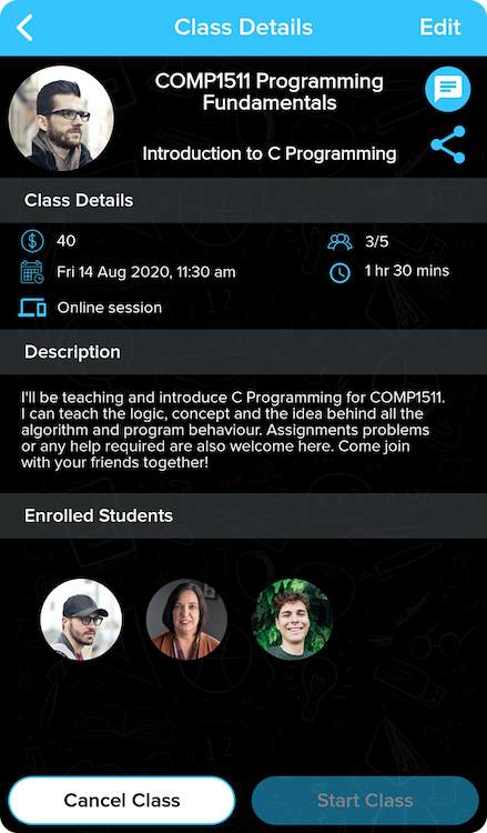 Platute Tutor App - Group class