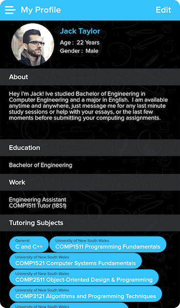 Edit your Tutor Profile